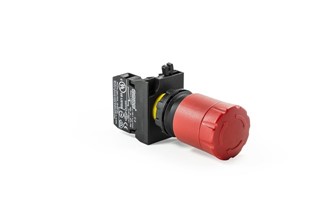 CP Series Plastic 1NC Emergency 30 mm Turn to Release Red 22 mm Control Unit